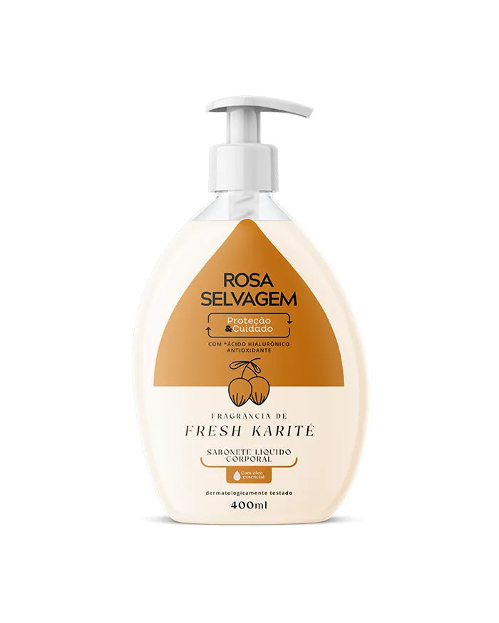Sabonete Líquido Fresh Karité Rosa Selvagem - 400ml