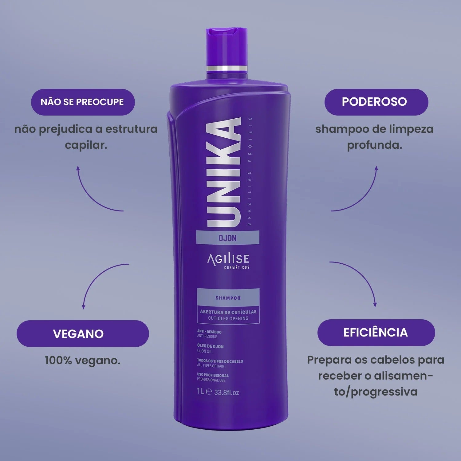 Anti-Residue Shampoo Unika Ojon Agilise - 1L