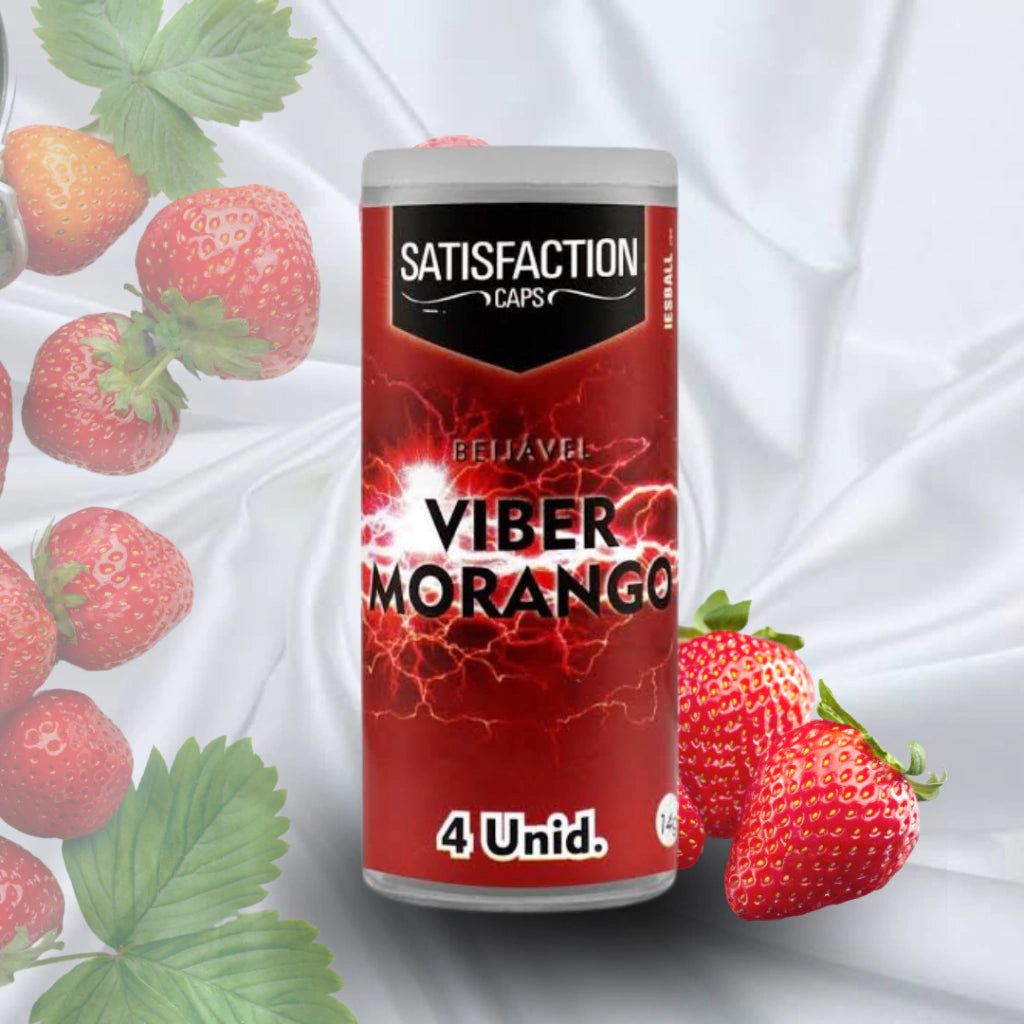 BOLINHA VIBER MORANGO CÁPSULAS PARA MASSAGEM CORPORAL SATISFACTION CAPS