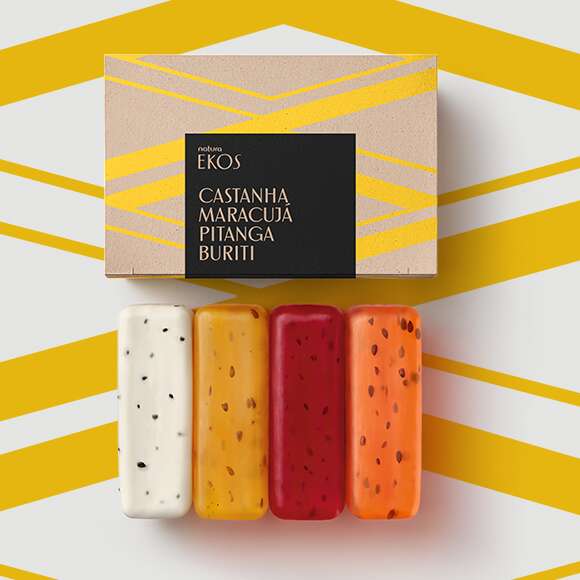 Sabonete em Barra Puro Vegetal Cremoso e Esfoliante Refrescante Ekos