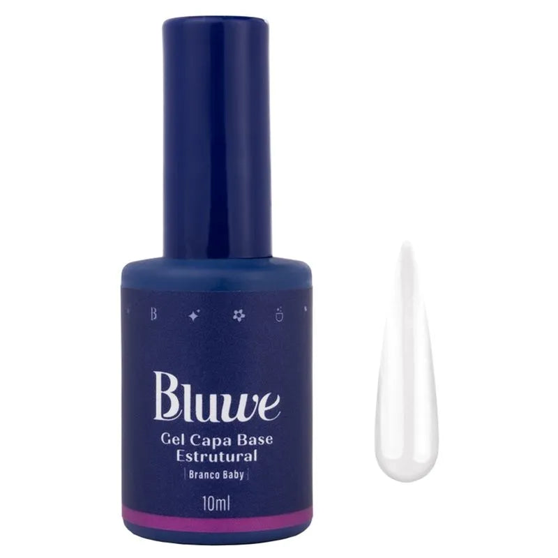 Gel Capa Base Estrutural Bluwe Cor Branco Baby - 10ml