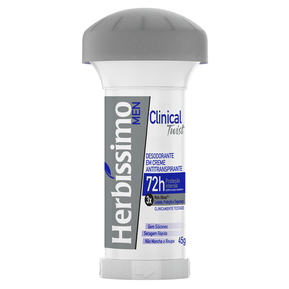 Desodorante em Creme Herbíssimo Twist Clinical Men - 45g