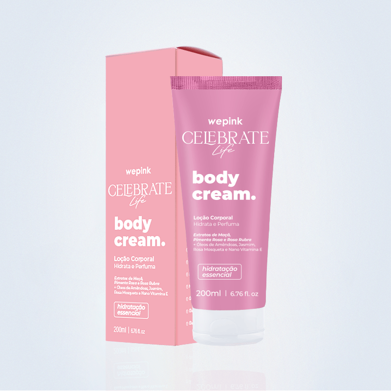 Body Cream Celebrate Life Desodorante Hidratante Wepink - 200ml