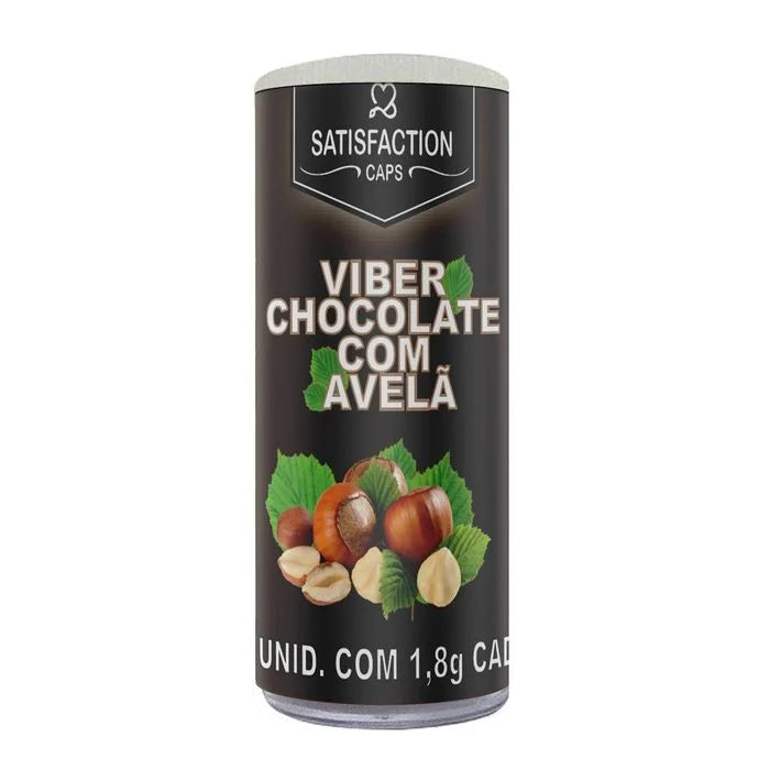 VIBER CHOCOLATE COM AVELÃ 04 UNIDADES SATISFACTION CAPS