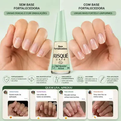 Risqué Care Nail Booster Active Strengthening Base 8ml Base Fortalecedora