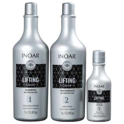 Inoar Kit Lifting Capilar 3 Passos: Shampoo + Tratamento E Leave-In