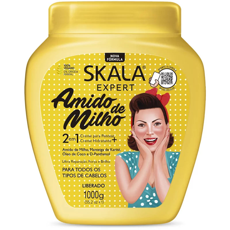 Máscara Capilar De Tratamento Skala Expert Amido De Milho 1kg
