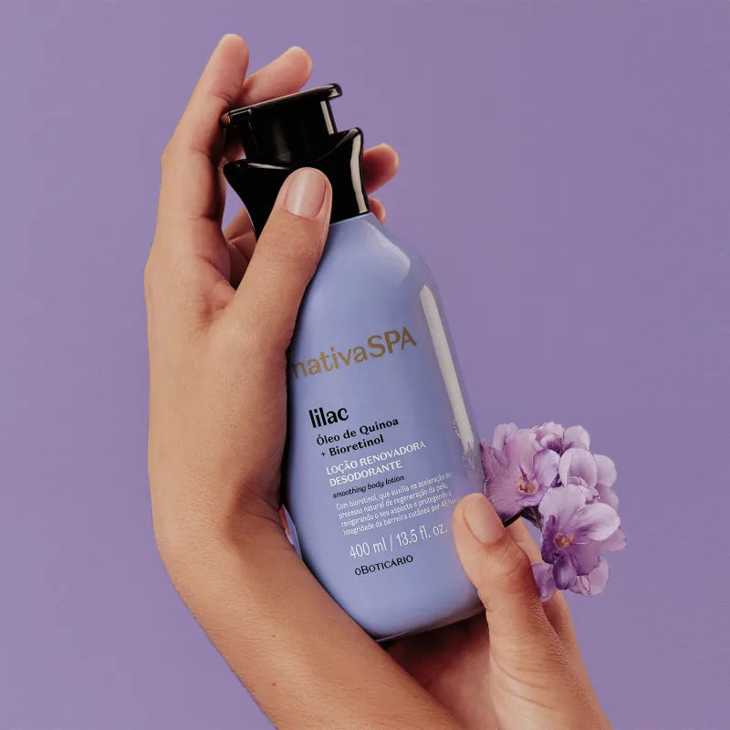 Loção Renovadora Desodorante Hidratante Corporal Nativa Spa Lilac 400ml