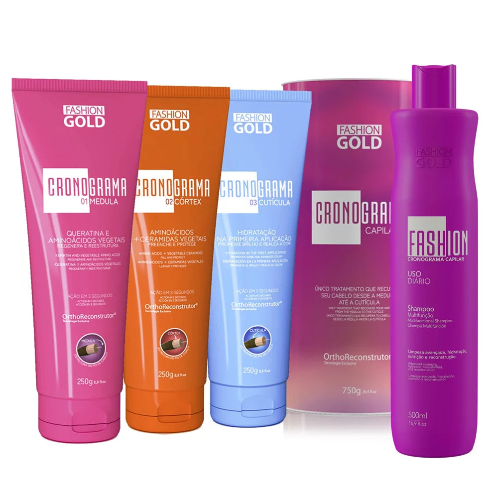 Hair Schedule KIT with Shampoo 500ml Fashion Gold
