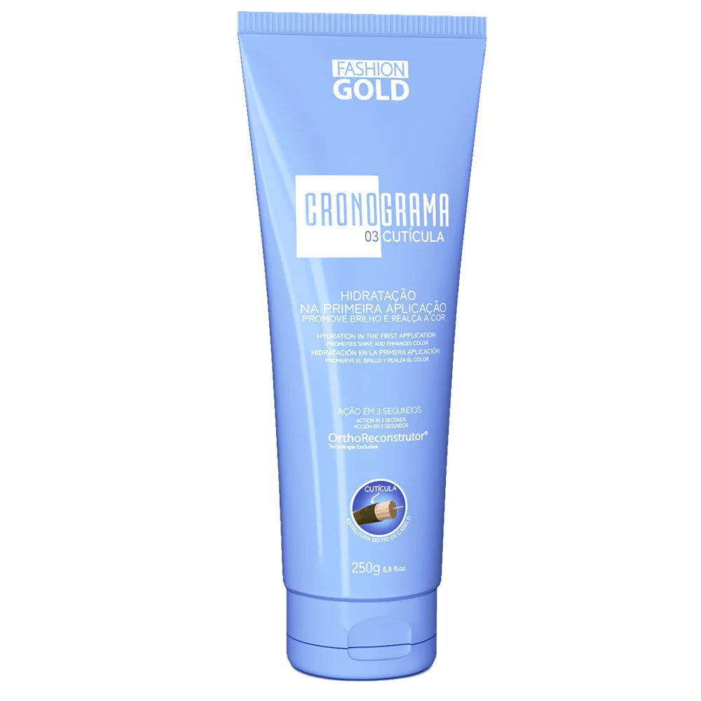 Etapa 3 - Cutícula 250g: Cronograma Capilar Fashion Gold