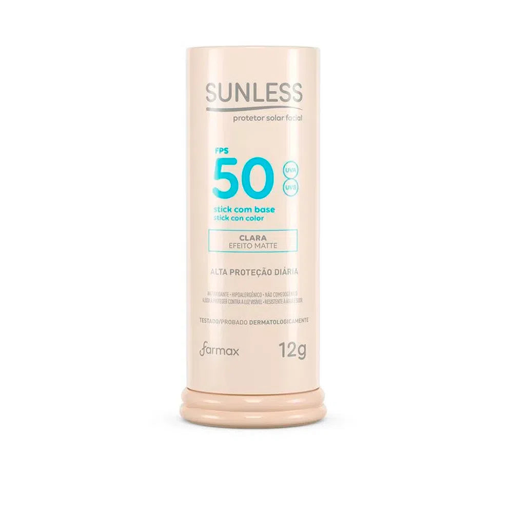 Protetor Solar Facial Sunless Stick Com Base Clara 12g