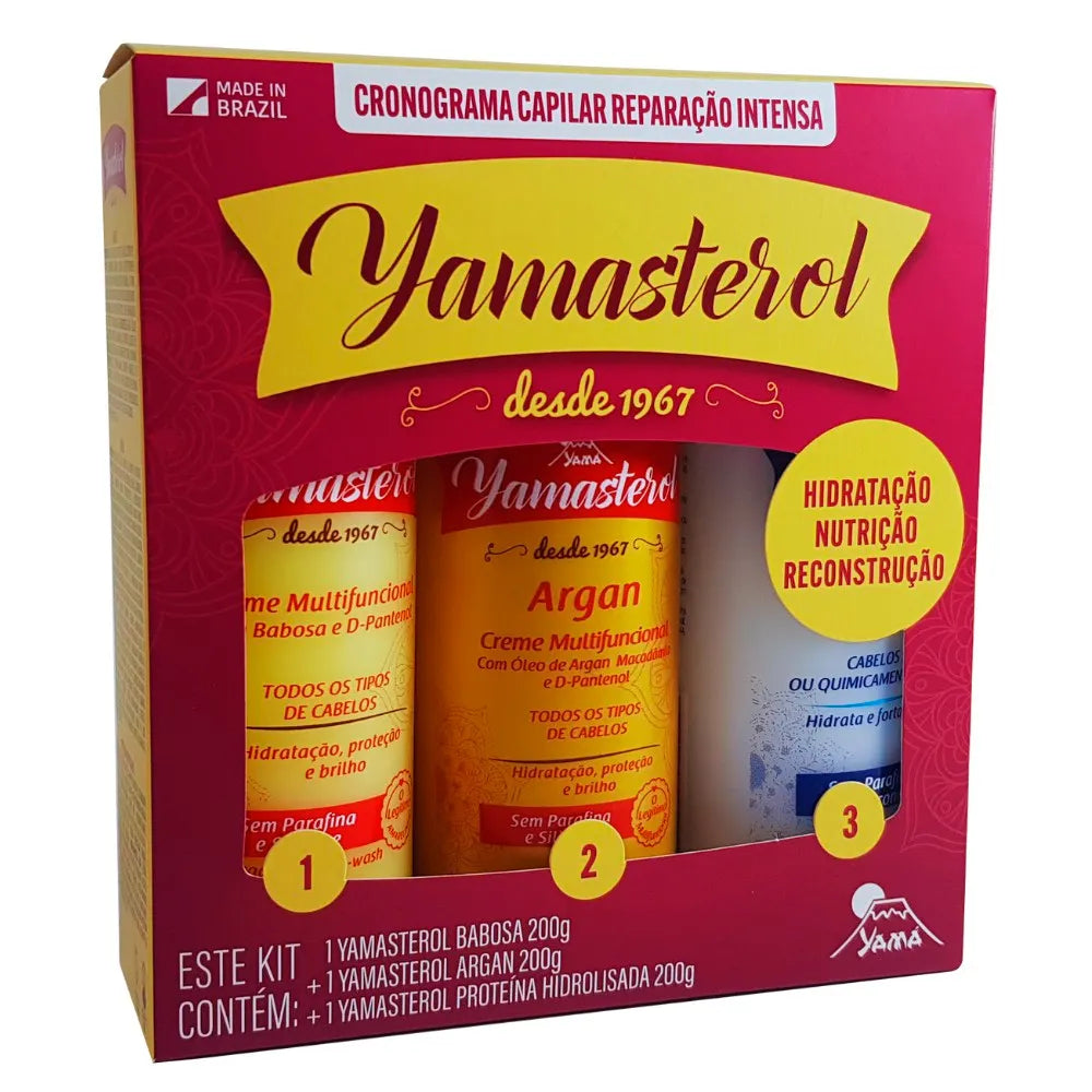 Kit Yamasterol Cronograma Capilar Reparação Intensa