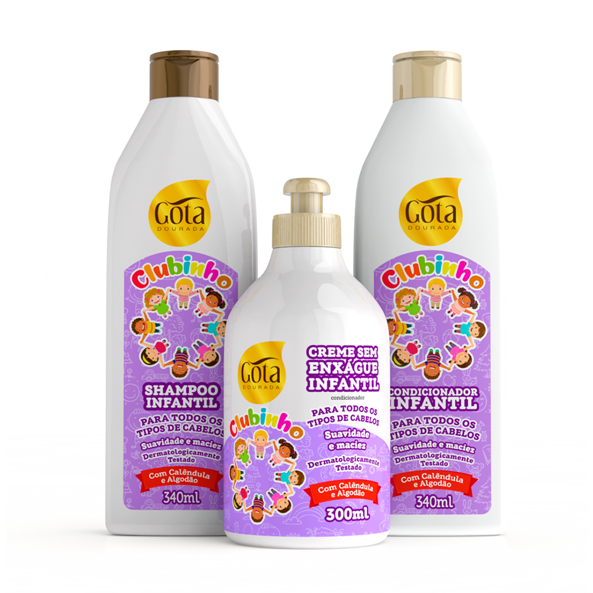 GOTA DOURADA KIT CLUBINHO SUAVIDADE E MACIEZ 340ML