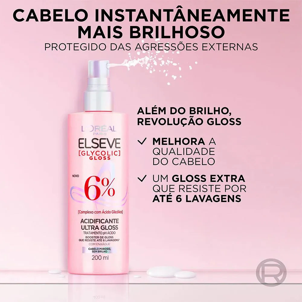 Spray Acidificante Elseve Glycolic Gloss 200ml