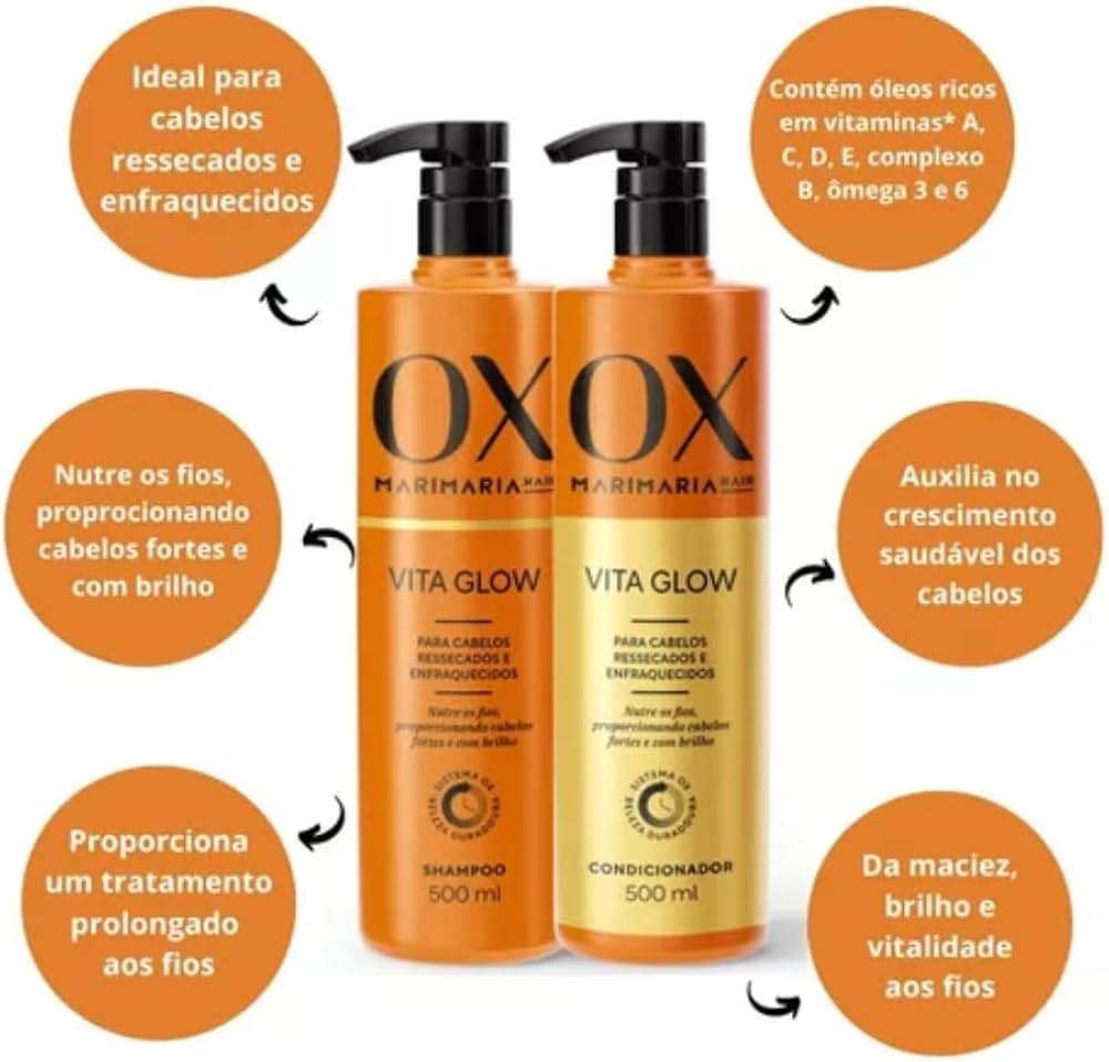 Ox Mari Maria Vita Glow Shampoo and Conditioner Kit - 500ml