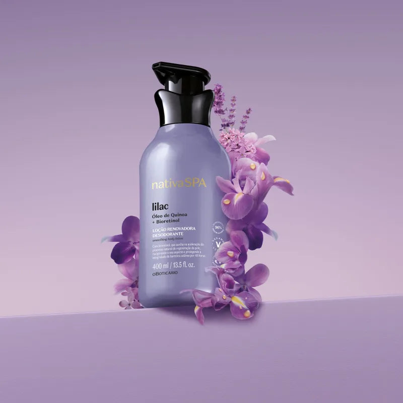 Loção Renovadora Desodorante Hidratante Corporal Nativa Spa Lilac 400ml
