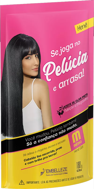 Henê Pelúcia Gel Médio Pouch - 180g
