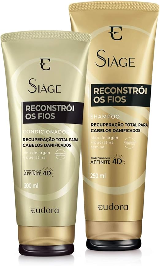 Eudora Kit Siàge Reconstrói Os Fios Shampoo + Condicionador