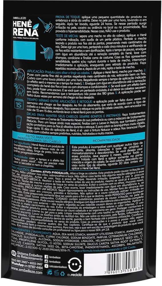 Hene Rená Henna 180 g, Blue Black
