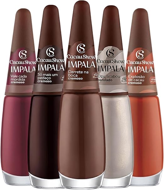 Impala Cacau Show Nail Polish Kit in Brown, Nude, and Earthy Tones