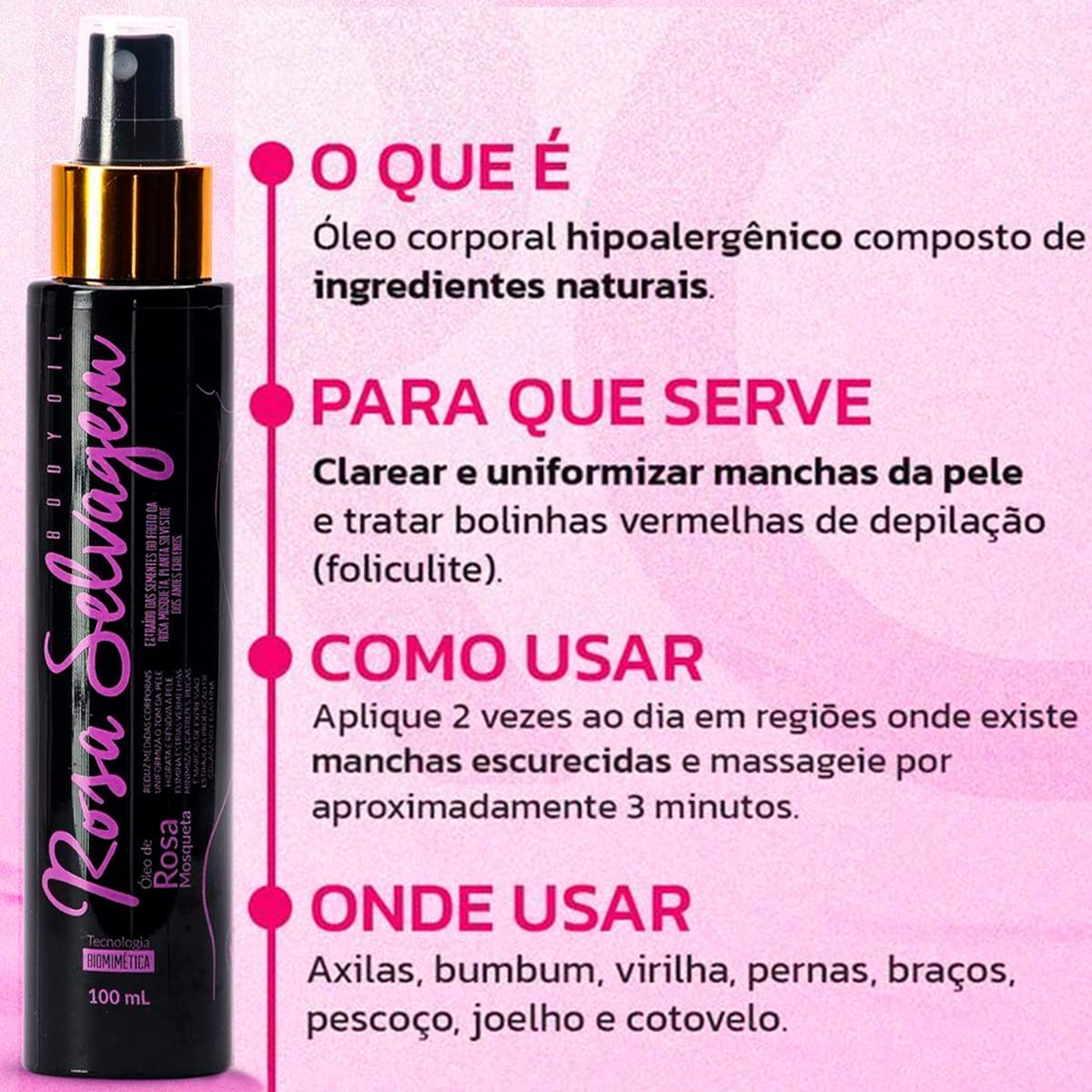 ROSA SELVAGEM - CLAREADOR CORPORAL OIL 100ml