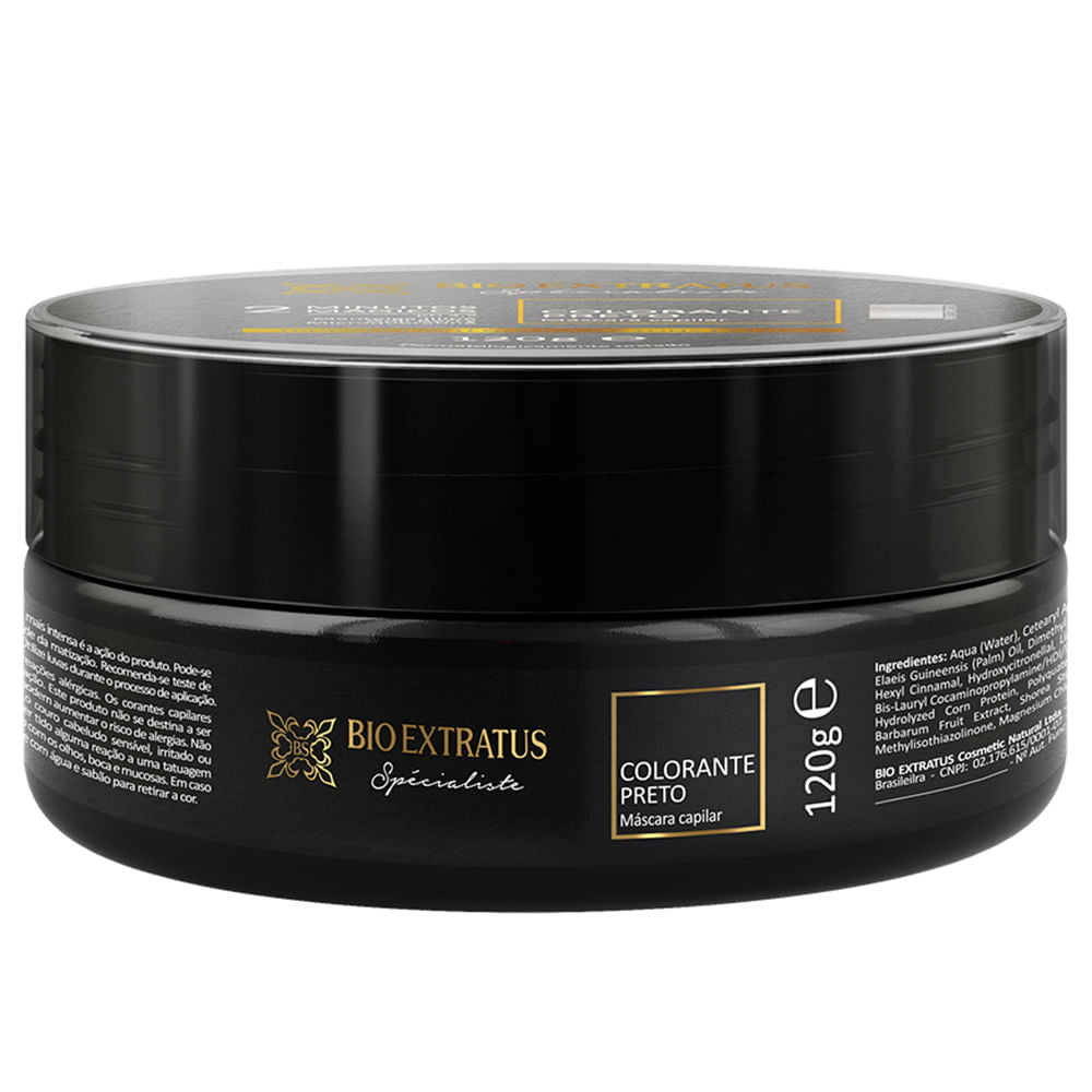 Máscara Colorante Bio Extratus 2 Minutos Mágicos - Preto 120g