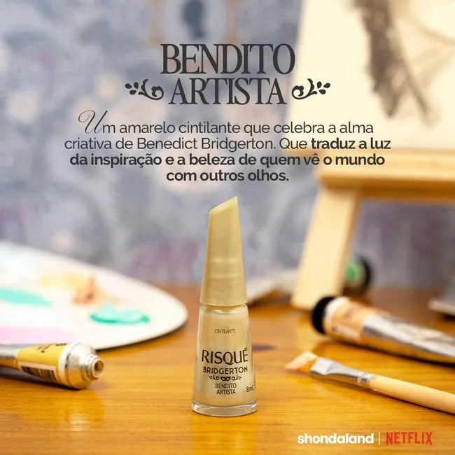 Risqué Bridgerton Bendito Artista Shimmering Yellow Nail Polish 8ml