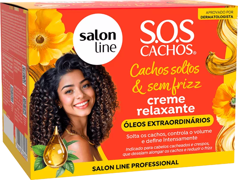 Salon Line Relaxing Cream 200g Cachos Soltos & Sem Frizz