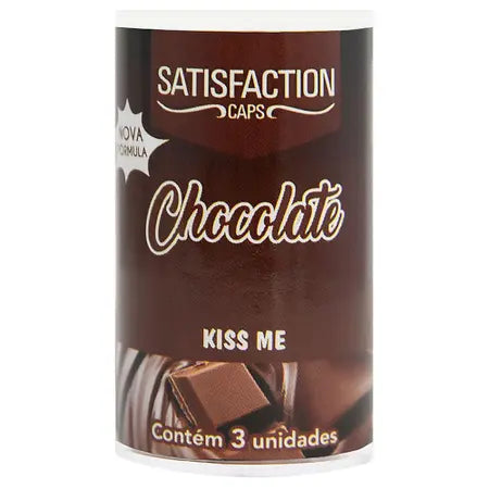 Bolinha Beijável Kiss Me Satisfaction Caps - Chocolate