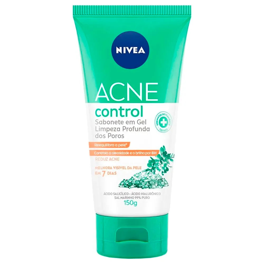 Sabonete Facial em Gel Nivea Acne Control Limpeza Profunda dos Poros 150g