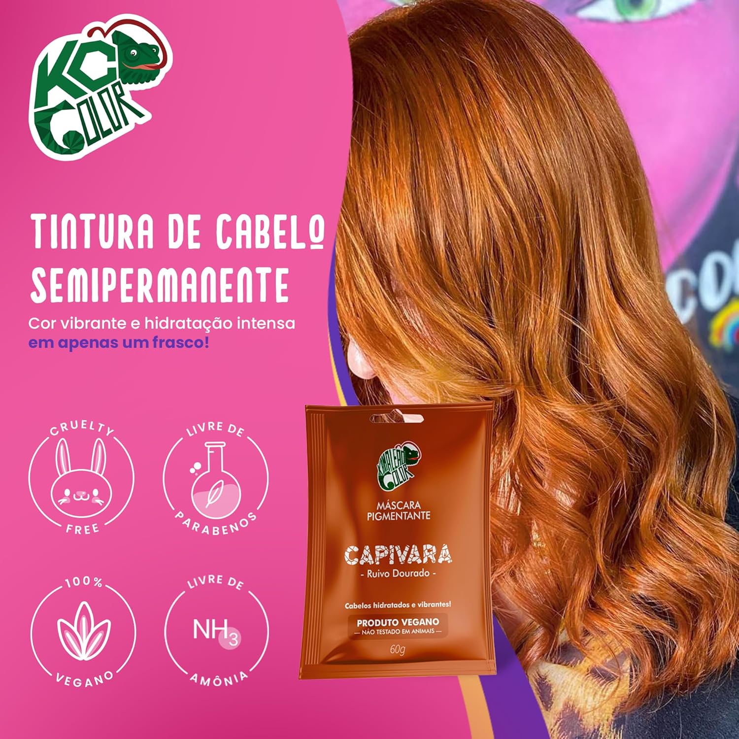 Kamaleão Color Pigmenting Mask Capivara Sachet - 60g