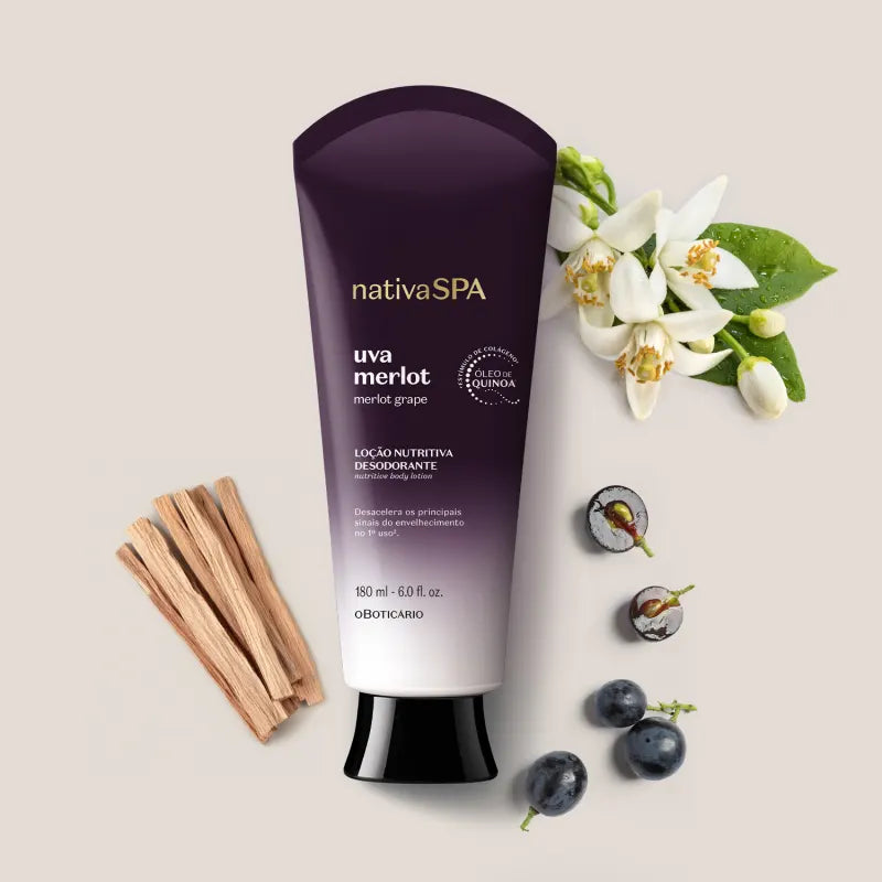Loção Nutritiva Desodorante Nativa Spa Uva Merlot - 180ml