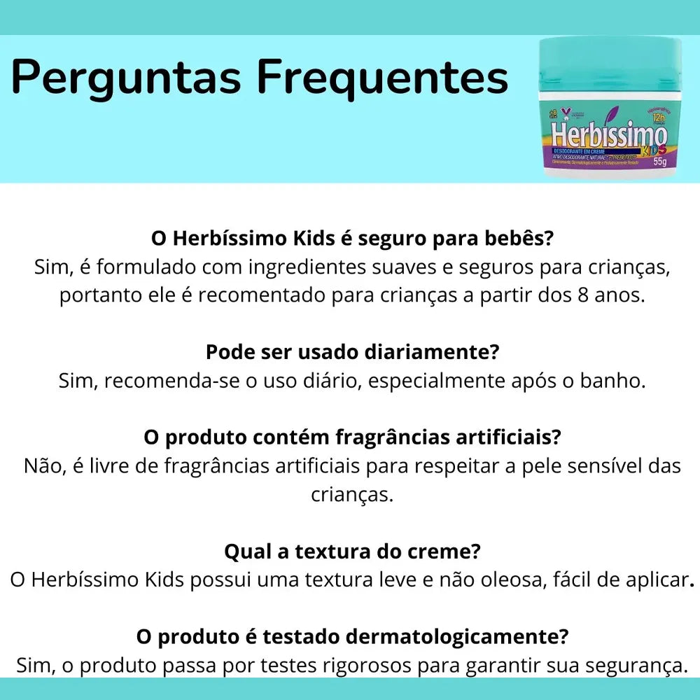 Desodorante Em Creme Herbíssimo Kids Prebiótico - 55g