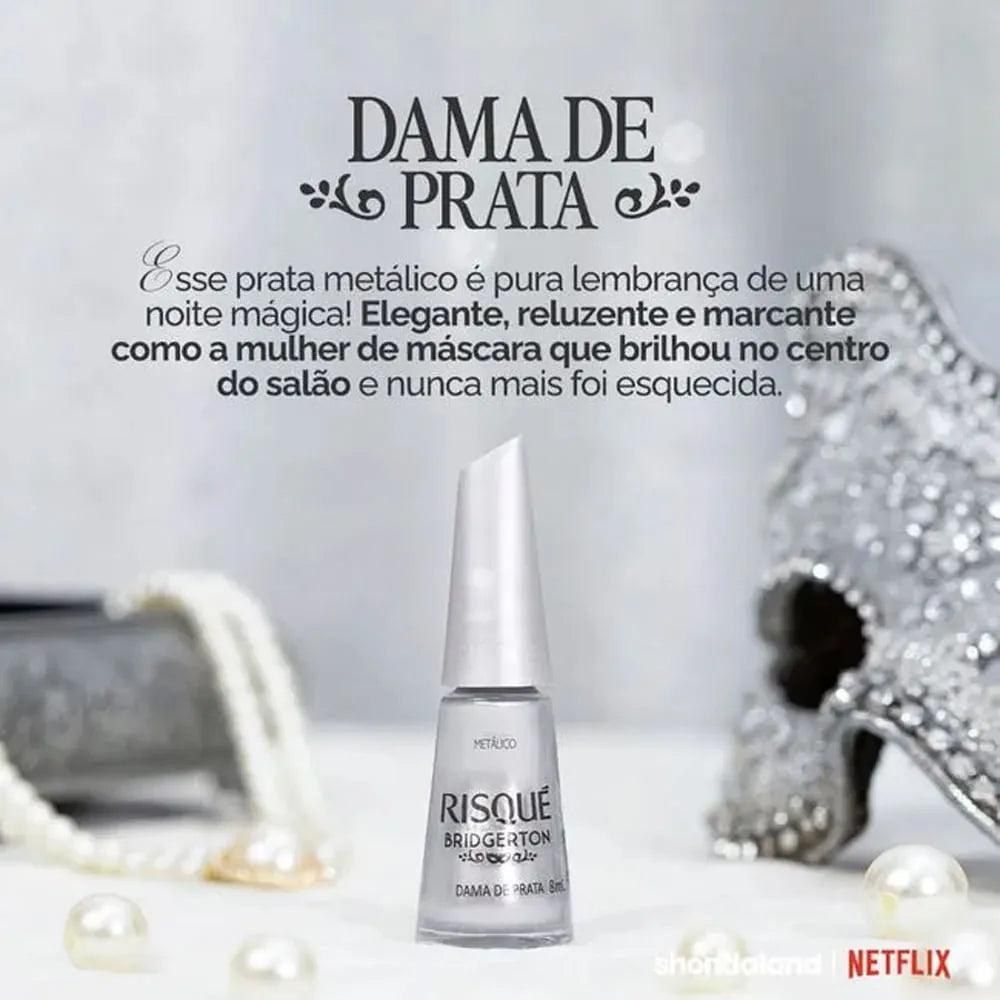 Risqué Bridgerton Silver Lady Metallic Nail Polish
