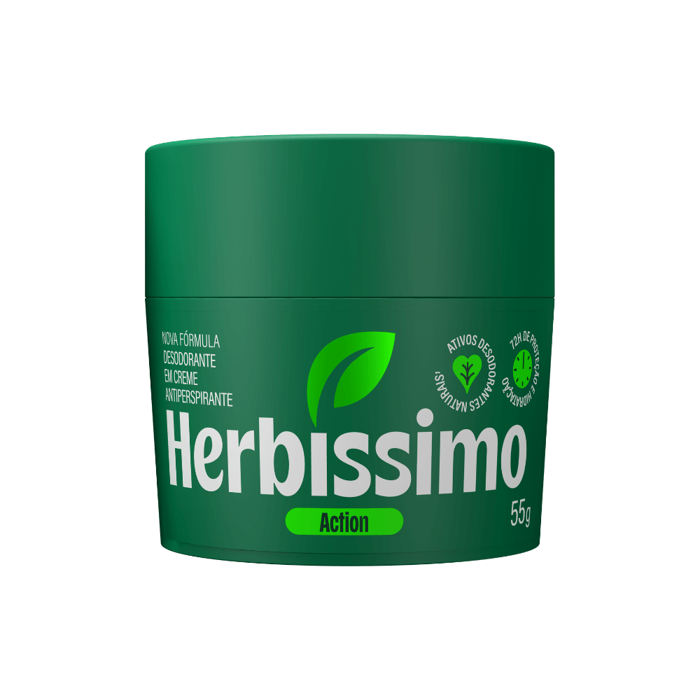 Cream Antiperspirant Deodorant Herbíssimo Action - 55g
