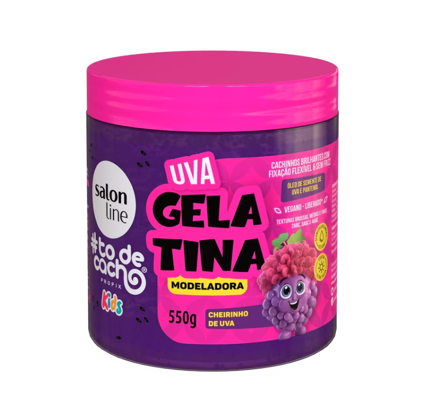 Gelatina Modeladora Uva #todecacho Kids 550g