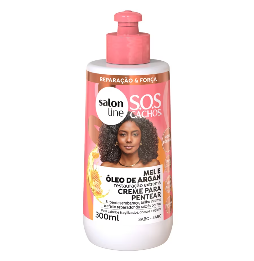 Creme para Pentear SOS Cachos Mel e Óleo de Argan 300g