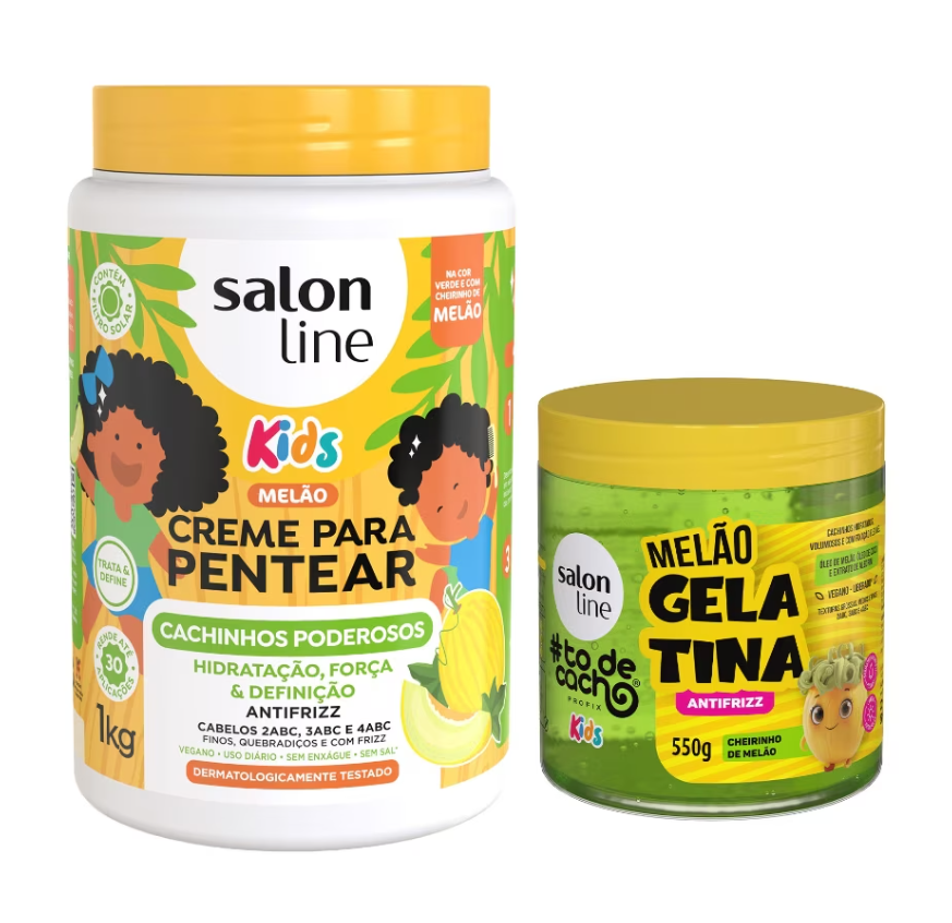 Kit Creme para Pentear Cachinhos Poderosos + Gelatina de Melão