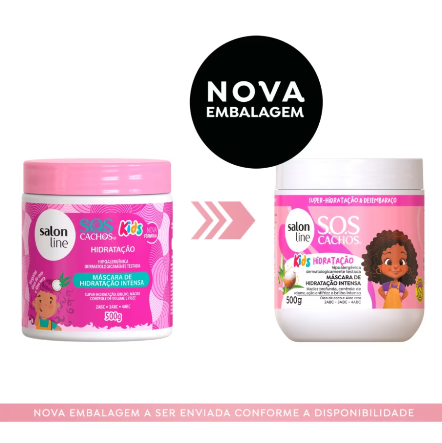 Salon Line Hidratação Intensa S.O.S Kids Hair Mask 500g