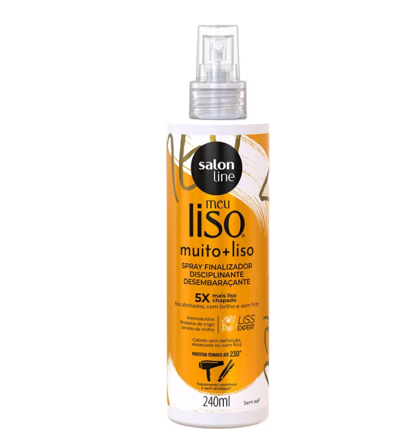 Meu Liso Muito + Liso Spray Defrizante Protetor Térmico 240ml