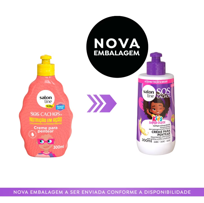 Creme Para Pentear SOS Cachos Kids Super Óleos 300ml