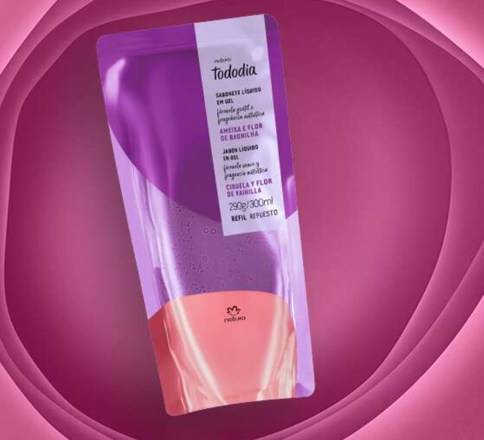 Refil Sabonete Líquido em Gel Tododia Ameixa e Flor de Baunilha