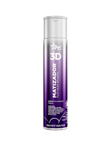 Matizador 3D Platinum Branco 300Ml, Magic Color