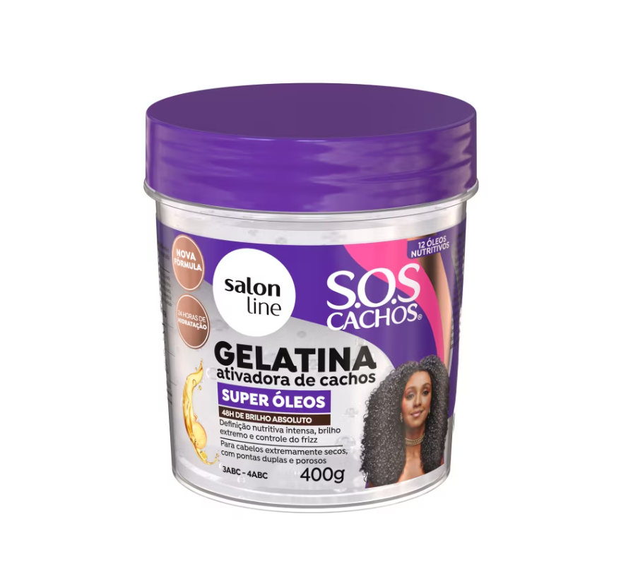 Gelatina Ativadora de Cachos Nutrição SOS Cachos Super Óleos 400g