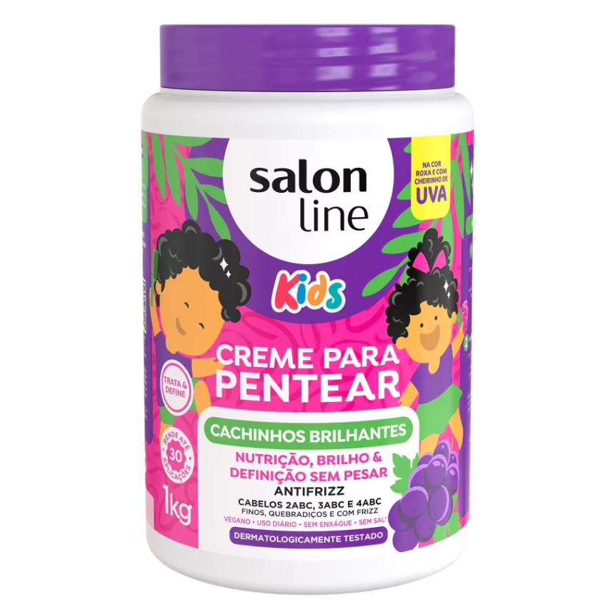 Creme para Pentear Uva Kids Cachinhos Brilhantes 1kg