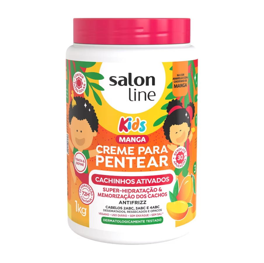Creme para Pentear Manga Kids Cachinhos Ativados - 1kg