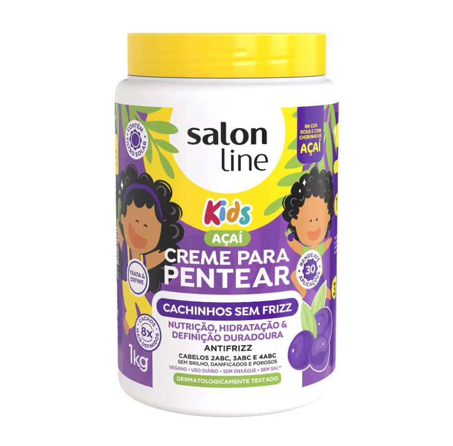 Creme para Pentear Açai Kids Cachinhos Sem Frizz - 1kg