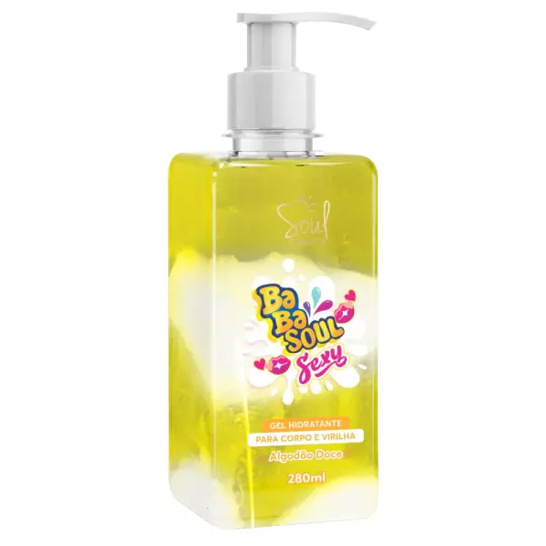 Gel Hidratante de Algodão doce para o Corpo e Virilha Soul Cometicos - 280ml