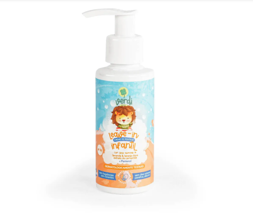 Leave In Creme de Pentear Infantil 100% Natural com Óleos essenciais de Lavanda e Laranja doce e Extrato de Camomila