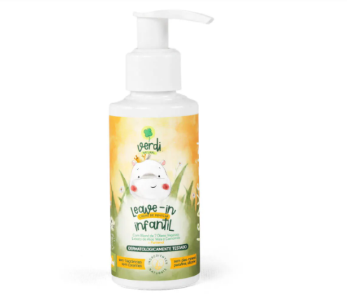 Leave In Creme de Pentear Infantil 100% Natural com blend de 7 Óleos essenciais e Extrato de Aloe Vera e Camomila + Pa